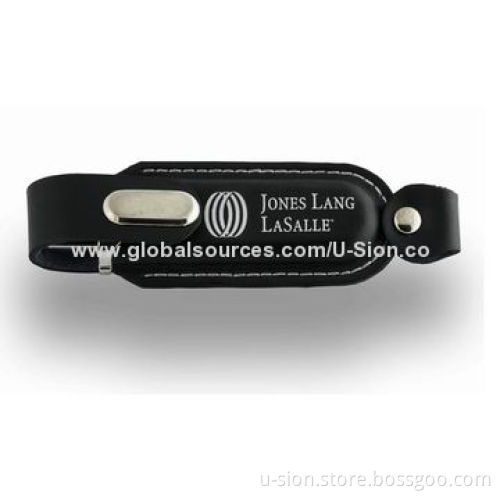 Fashionable Leather USB Flash Drives, Supports USB 3.0 Full-speed and High-speed Transportation